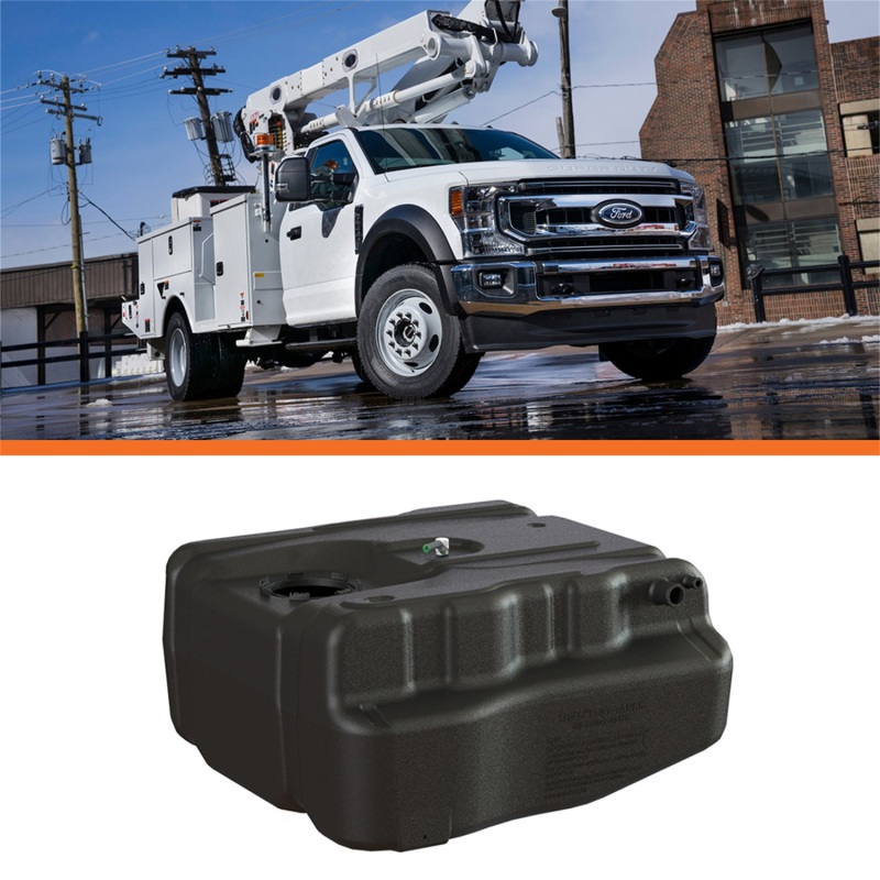 Ford F-550 Auxiliary Fuel Tank System - After-Axle - Titan Fuel Tanks - 40 Gallon, Generation 6, Military Grade Polymer - `17-`22